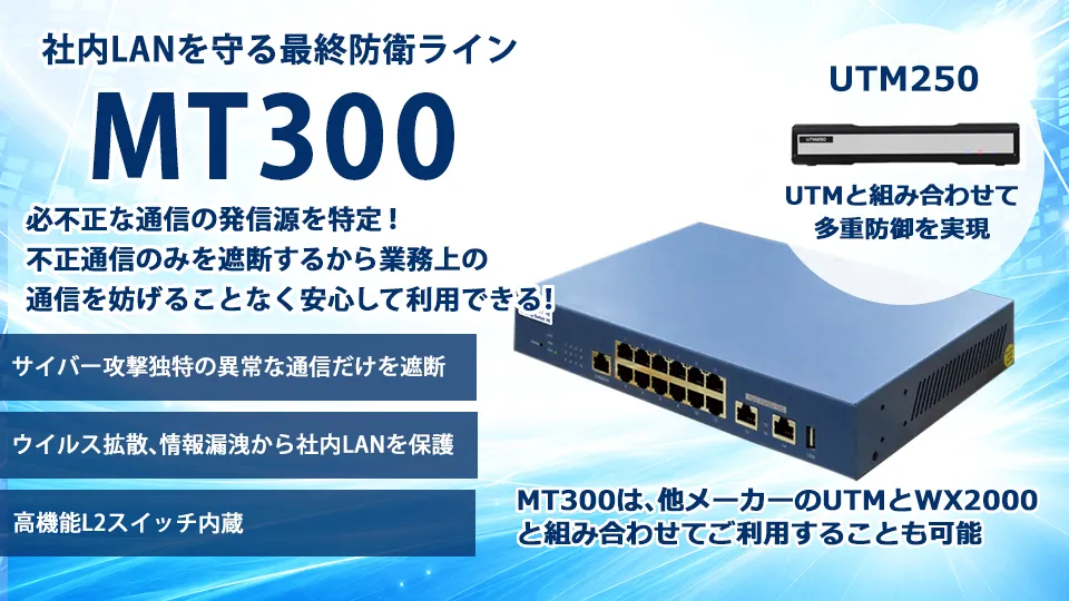セキュリティL2スイッチ ALEXON MT300